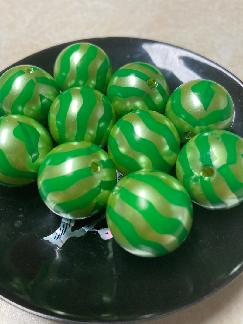 20mm Watermelon Rind Beads (10 per pack)