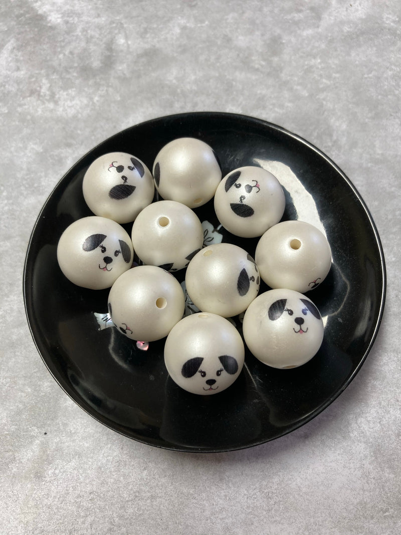 20mm Dog Face Beads (10 per pack)