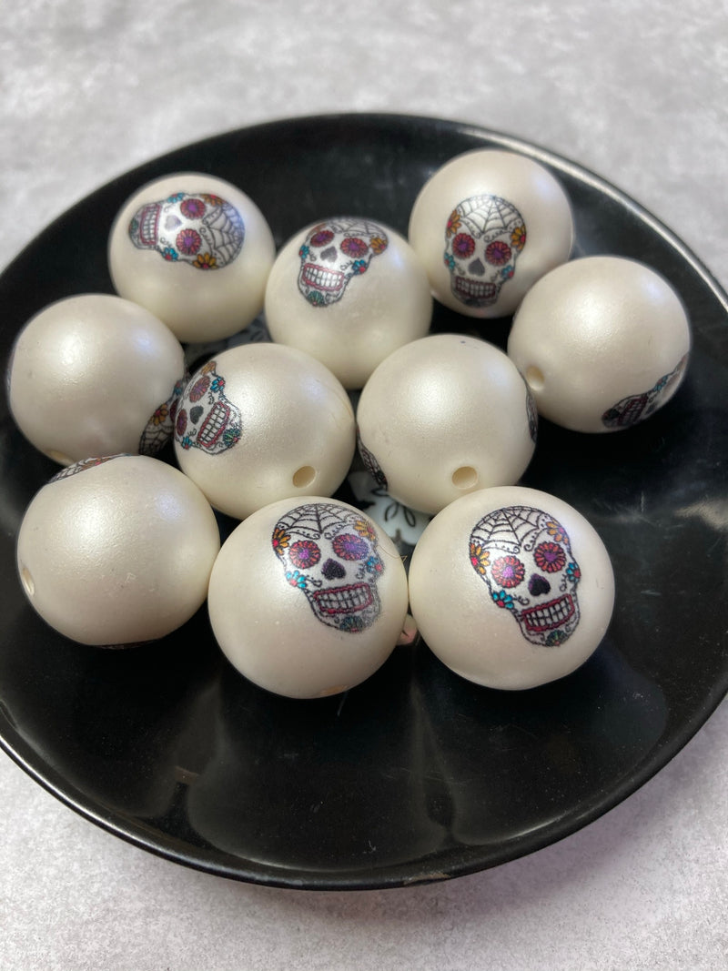 20mm Sugar Skull Beads (10 per pack)