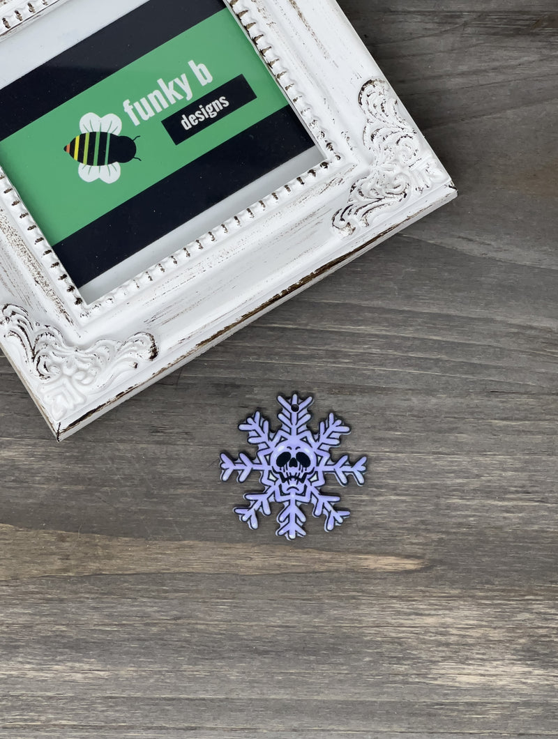 Spoopy Snowflake Acrylic Charm
