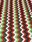 Watermelon Chevron Faux Leather Roll