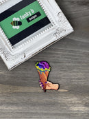 Fair Skin Hand Holding Ice Cream Acrylic Charm