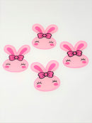 Pink Sleeping Bunny Iron On Patch