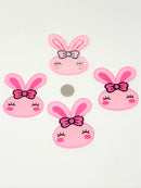 Pink Sleeping Bunny Iron On Patch