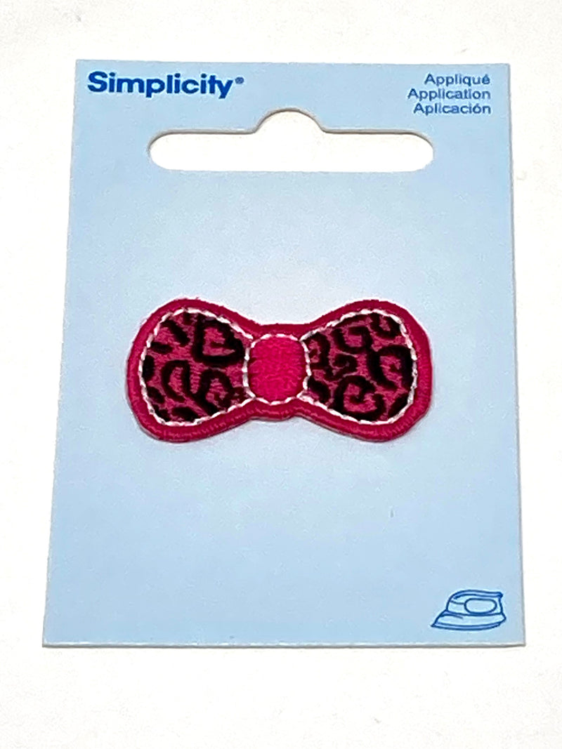 Leopard Bow Iron-On Patch