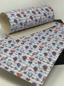 Patriotic Candy Faux Leather Sheet