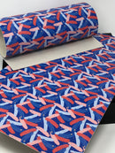 Blue Brush Strokes Faux Leather Sheet