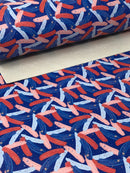 Blue Brush Strokes Faux Leather Sheet