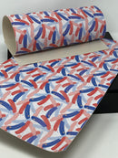 White Brush Strokes Faux Leather Sheet