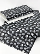 Black and White Hands Faux Leather Sheet
