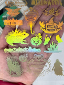 Halloween Holo Resin Sticker Sheet