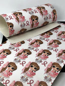 Puzzle Piece Girl Faux Leather Sheet