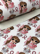 Puzzle Piece Girl Faux Leather Sheet