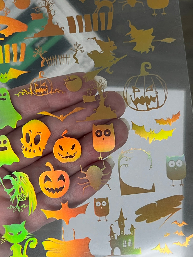 Halloween Holo Resin Sticker Sheet
