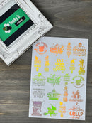 Halloween Holo Resin Sticker Sheet