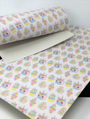 Unicorn Cake Faux Leather Sheet