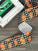 1.5" Buffalo Plaid Pumpkins Ribbon