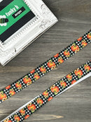 5/8" Buffalo Plaid Pumpkins Fold Over Elastic