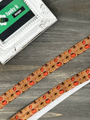 5/8" Pumpkins and Sunflowers Fold Over Elastic