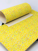 Lemon Slices Faux Leather Sheet