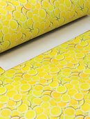 Lemon Slices Faux Leather Sheet