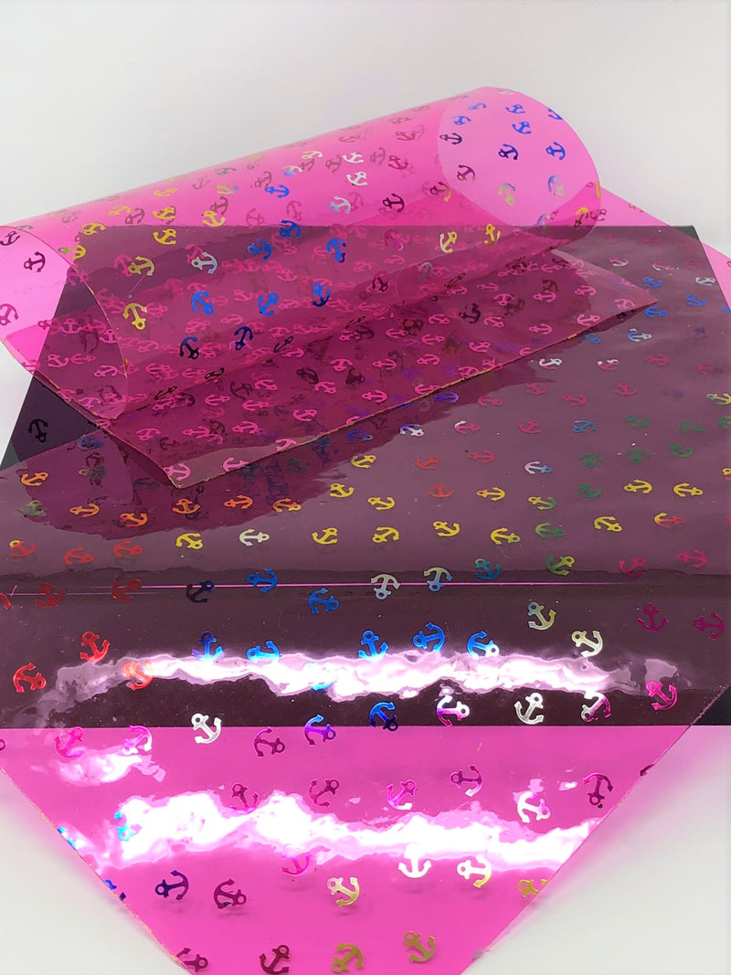 Hot Pink Anchor Clear Jelly Sheet