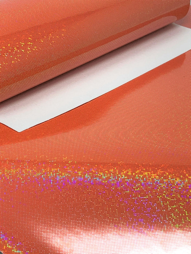 Orange Laser Dot Faux Leather Sheet