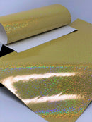 Yellow Laser Dot Faux Leather Sheet