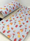 Fire Fighter Tools Faux Leather Sheet