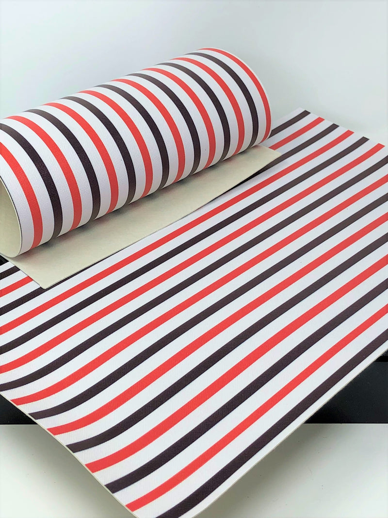 Fire Fighter Stripes Faux Leather Sheet