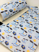 Police Helicopter Faux Leather Sheet