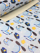 Police Helicopter Faux Leather Sheet