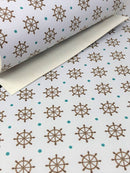 Ship Wheel Faux Leather Sheet