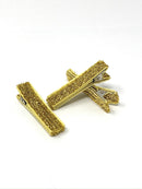 Glitter and Velvet Lined Alligator Clips - Pack of 3