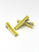 Glitter and Velvet Lined Alligator Clips - Pack of 3