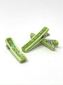 Glitter and Velvet Lined Alligator Clips - Pack of 3