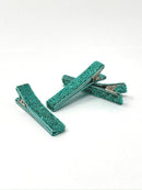 Glitter and Velvet Lined Alligator Clips - Pack of 3