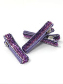 Glitter and Velvet Lined Alligator Clips - Pack of 3