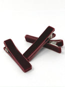 Glitter and Velvet Lined Alligator Clips - Pack of 3