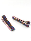 Glitter and Velvet Lined Alligator Clips - Pack of 3