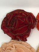 3" Metallic Edged Ruffle Flower