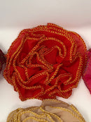 3" Metallic Edged Ruffle Flower