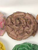 3" Metallic Edged Ruffle Flower