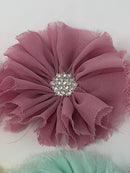 2.5" Ballerina Flower with Rhinestone Center