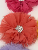 2.5" Ballerina Flower with Rhinestone Center