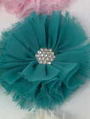 2.5" Ballerina Flower with Rhinestone Center