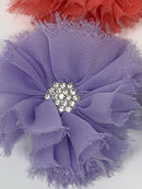 2.5" Ballerina Flower with Rhinestone Center