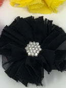 2.5" Ballerina Flower with Rhinestone Center