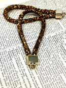 Red Glitter Rope Key FOB