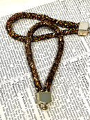 Red Glitter Rope Key FOB